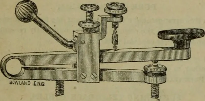 An illustration from The Telegrapher [microform], 1864, leaf 285
