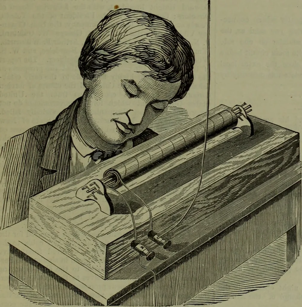 An illustration from The Telegrapher [microform], 1864, leaf 320