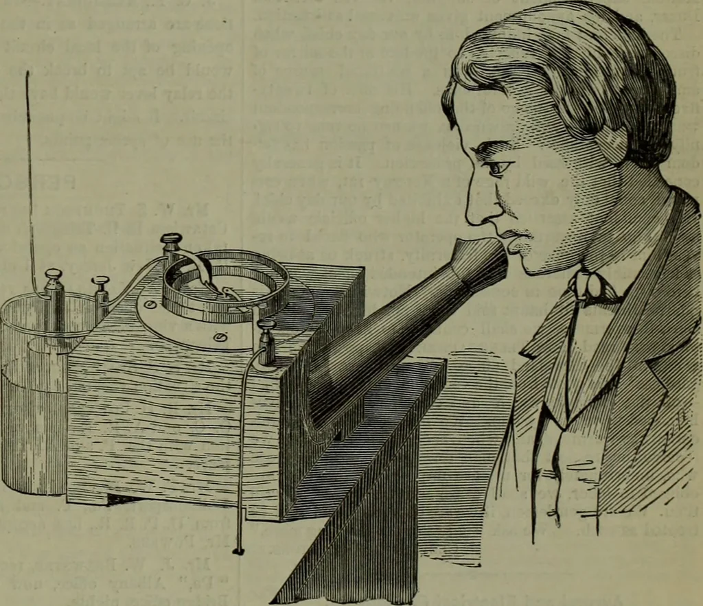 An illustration from The Telegrapher [microform], 1864, leaf 320