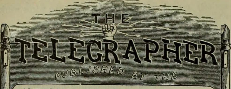 An illustration from The Telegrapher [microform], 1864, leaf 323