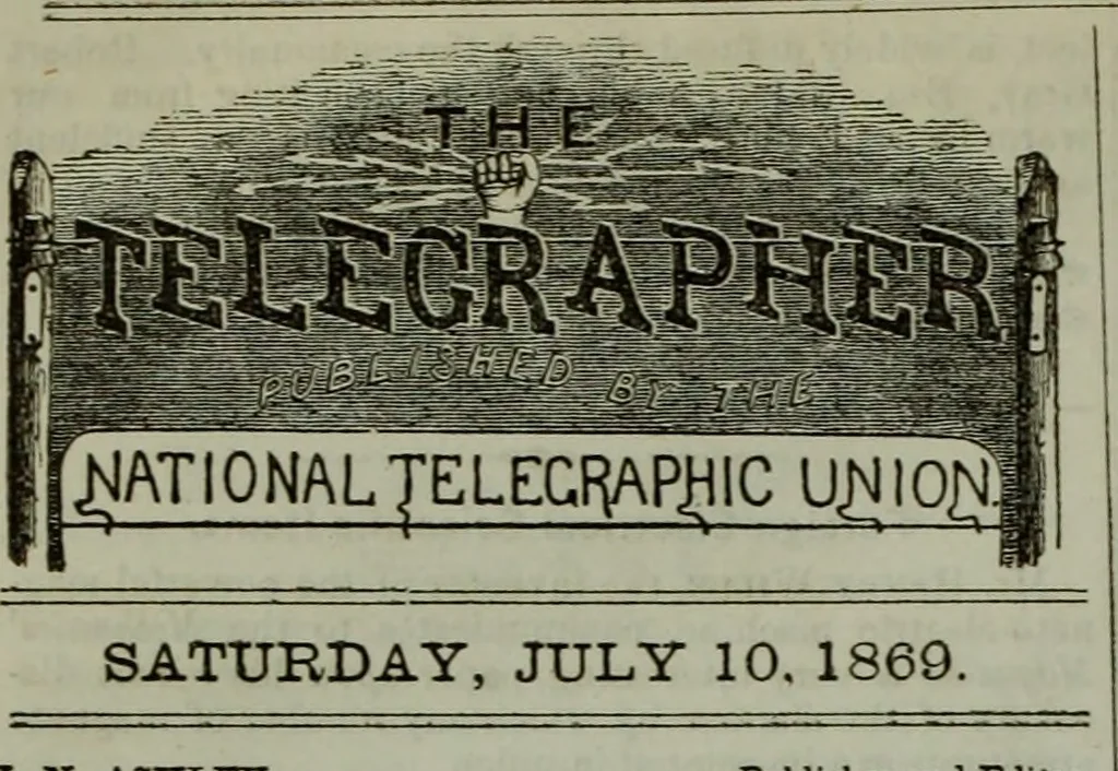 An illustration from The Telegrapher [microform], 1864, leaf 379