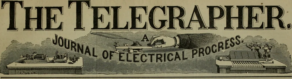 An illustration from The Telegrapher [microform], 1864, leaf 64