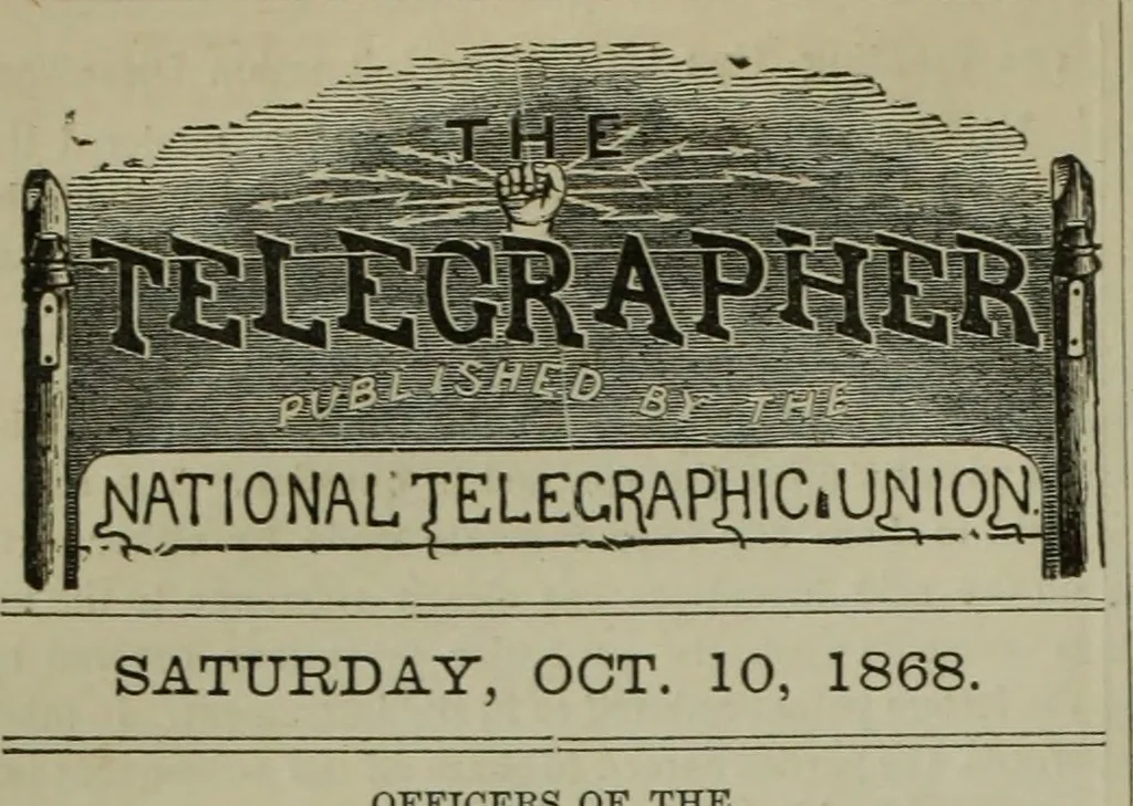 An illustration from The Telegrapher [microform], 1864, leaf 67