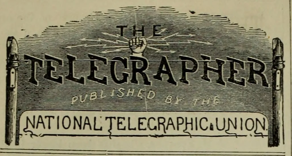 An illustration from The Telegrapher [microform], 1864, leaf 75