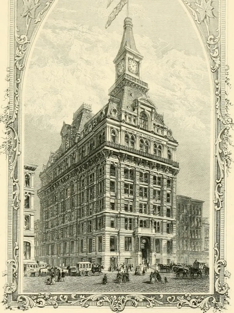 An illustration from The telegraph in American and Morse memorial, 1886, leaf 778