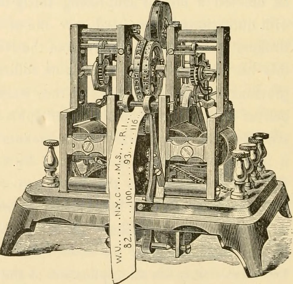 An illustration from The telegraph in American and Morse memorial, 1886, leaf 899