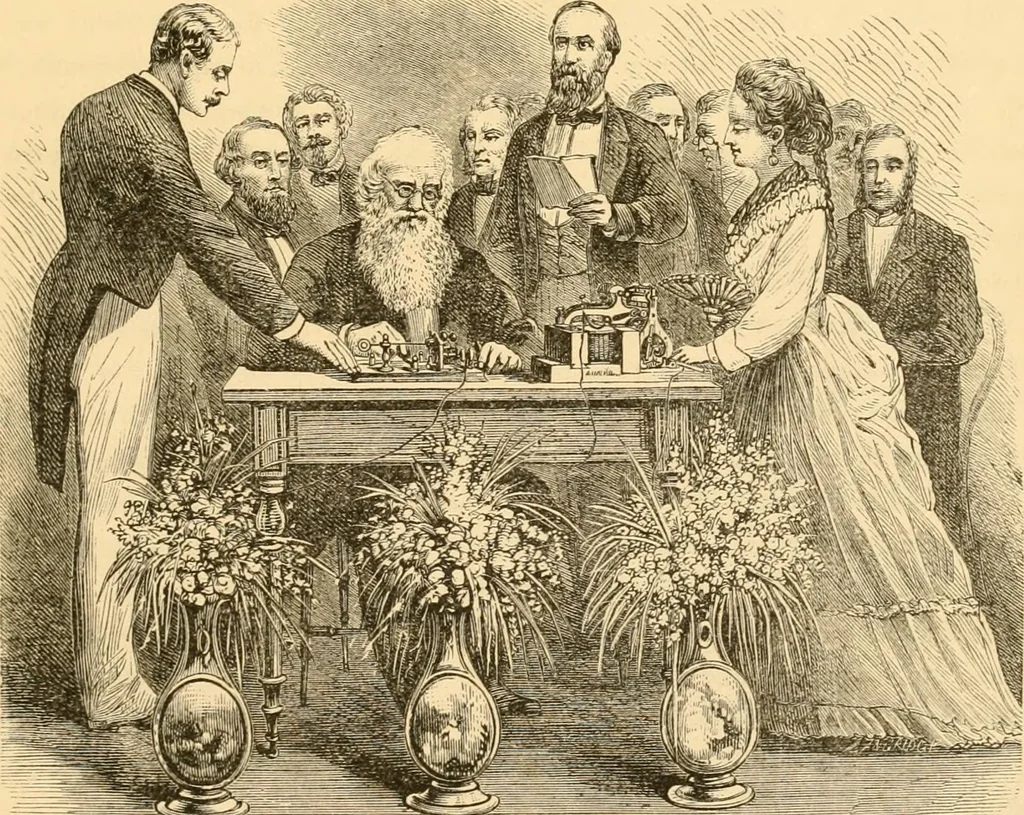 An illustration from The telegraph in American and Morse memorial, 1886, leaf 964