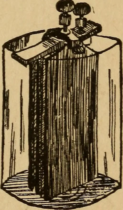 An illustration from Telegraphy and how to learn it; with brief chapters on elementary science, embracing various kinds of electricity, electrical measurements, thermo-frictional electricty, batteries, magnets and magnetism, 1901, leaf 24