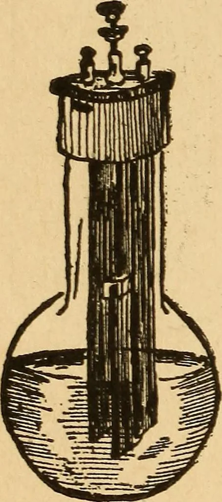 An illustration from Telegraphy and how to learn it; with brief chapters on elementary science, embracing various kinds of electricity, electrical measurements, thermo-frictional electricty, batteries, magnets and magnetism, 1901, leaf 25
