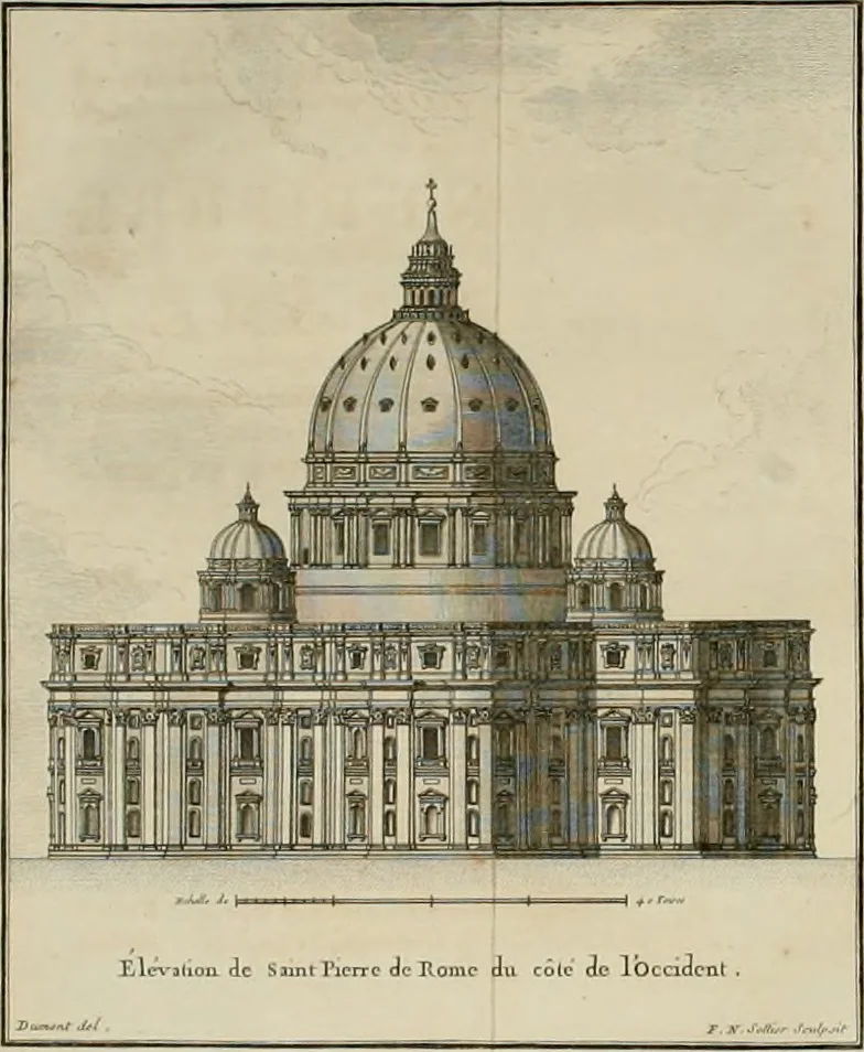 An illustration from Temples anciens et modernes, ou, Observations historiques et critiques sur les plus célèbres monumens d'architecture greque et gothique, 1774, leaf 251