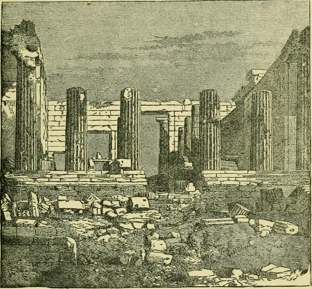 An illustration from Temples, tombs, and monuments of ancient Greece and Rome. A description and a history of some of the most remarkable memorials of classical architecture, 1871, leaf 48