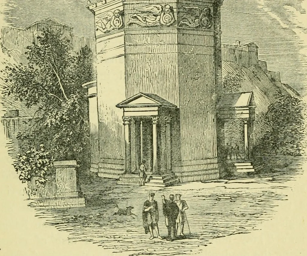 An illustration from Temples, tombs, and monuments of ancient Greece and Rome. A description and a history of some of the most remarkable memorials of classical architecture, 1871, leaf 66