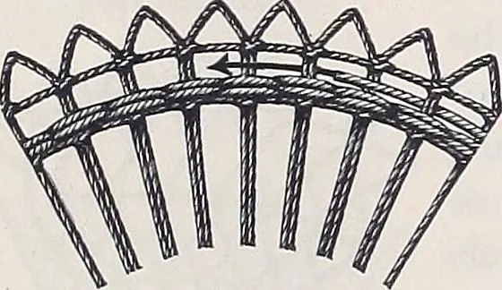 An illustration from Teneriffe lace work, 1920, leaf 13