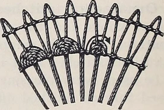 An illustration from Teneriffe lace work, 1920, leaf 13