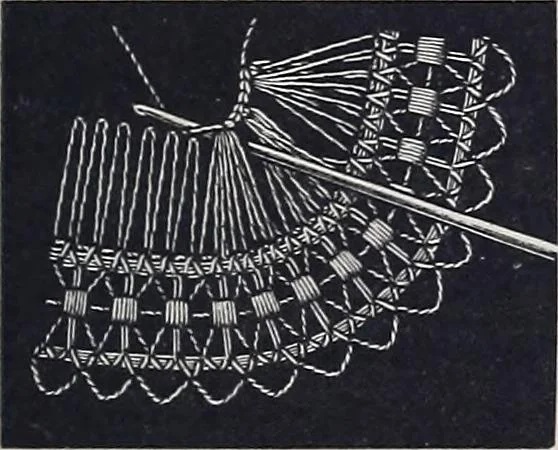 An illustration from Teneriffe lace work, 1920, leaf 16