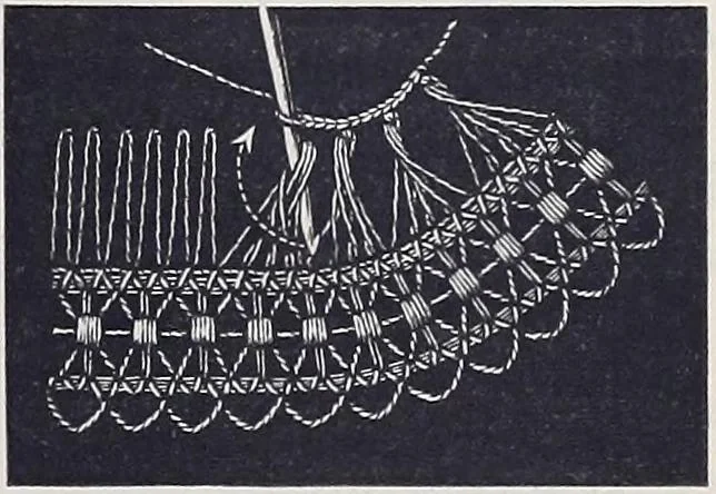 An illustration from Teneriffe lace work, 1920, leaf 16