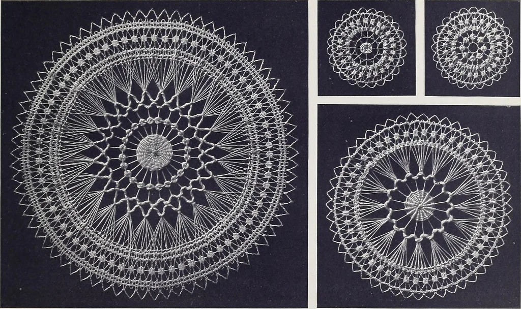 An illustration from Teneriffe lace work, 1920, leaf 18