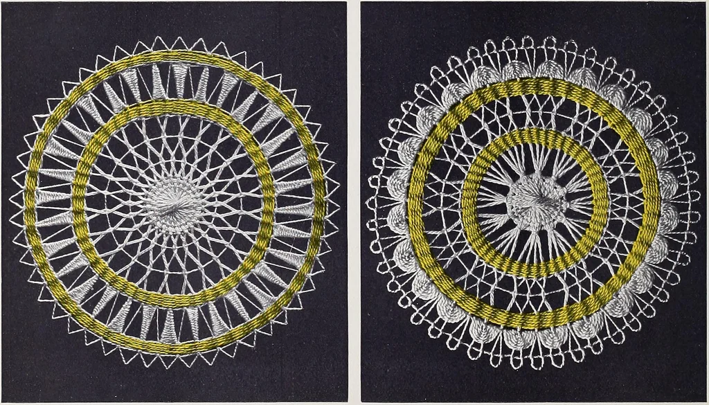 An illustration from Teneriffe lace work, 1920, leaf 19