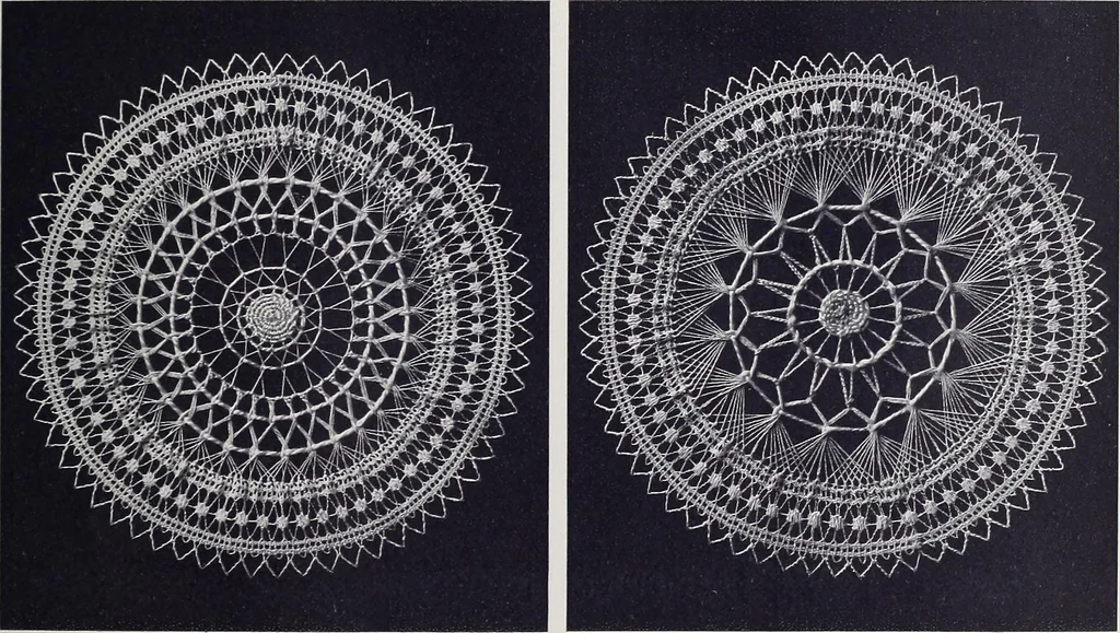 An illustration from Teneriffe lace work, 1920, leaf 22