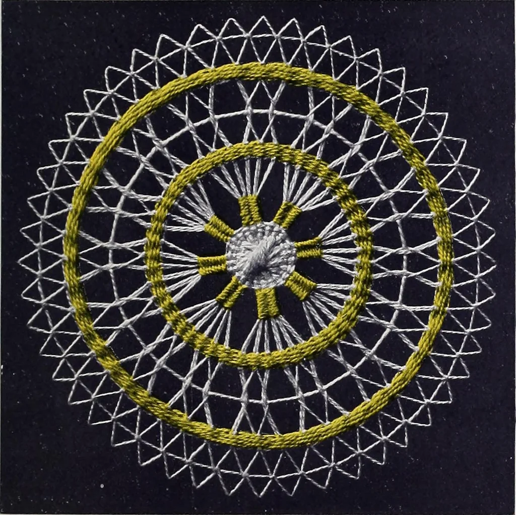 An illustration from Teneriffe lace work, 1920, leaf 24