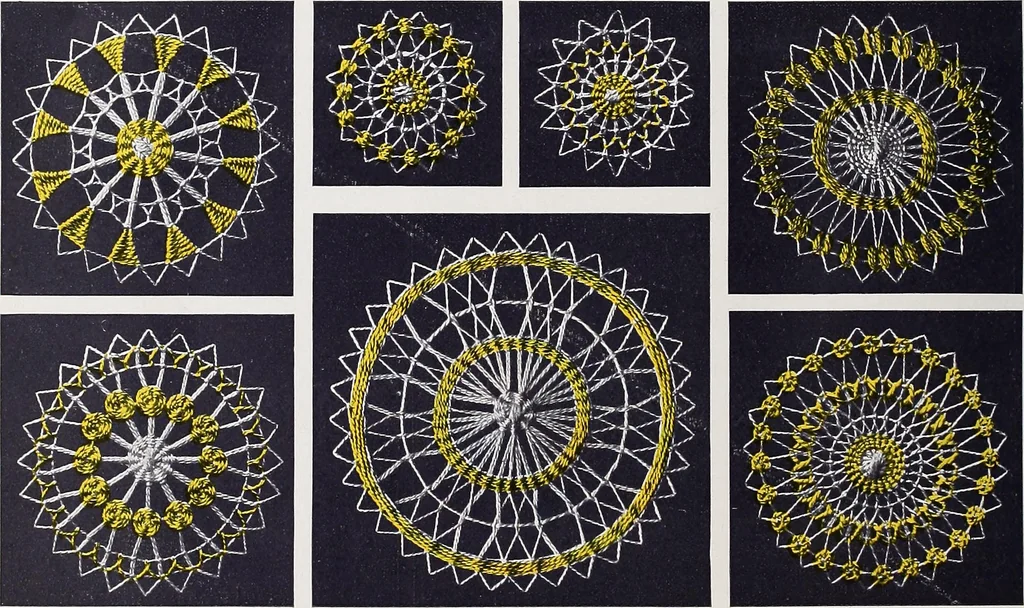 An illustration from Teneriffe lace work, 1920, leaf 25