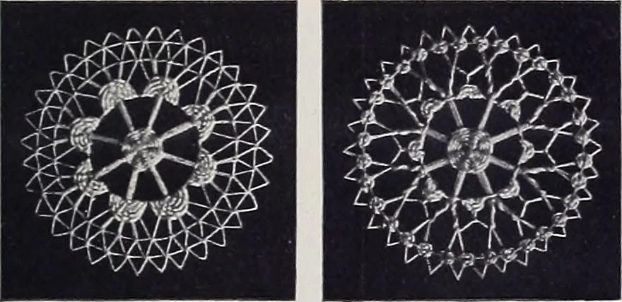 An illustration from Teneriffe lace work, 1920, leaf 28