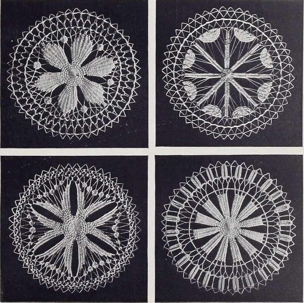 An illustration from Teneriffe lace work, 1920, leaf 28