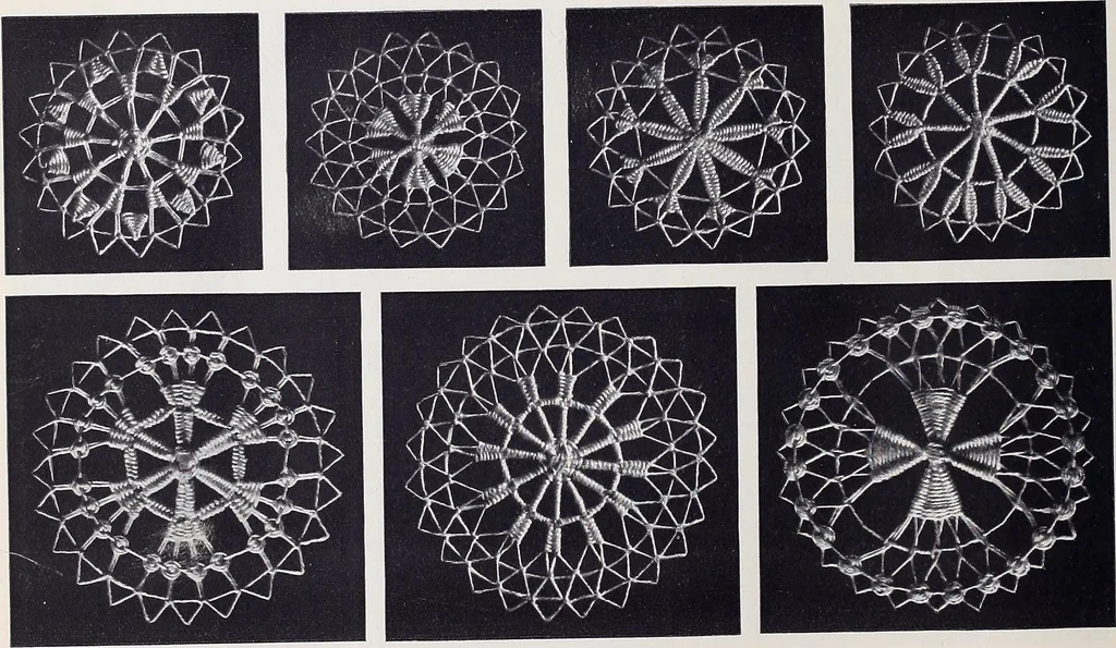 An illustration from Teneriffe lace work, 1920, leaf 29