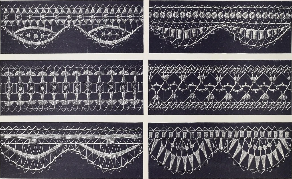 An illustration from Teneriffe lace work, 1920, leaf 37