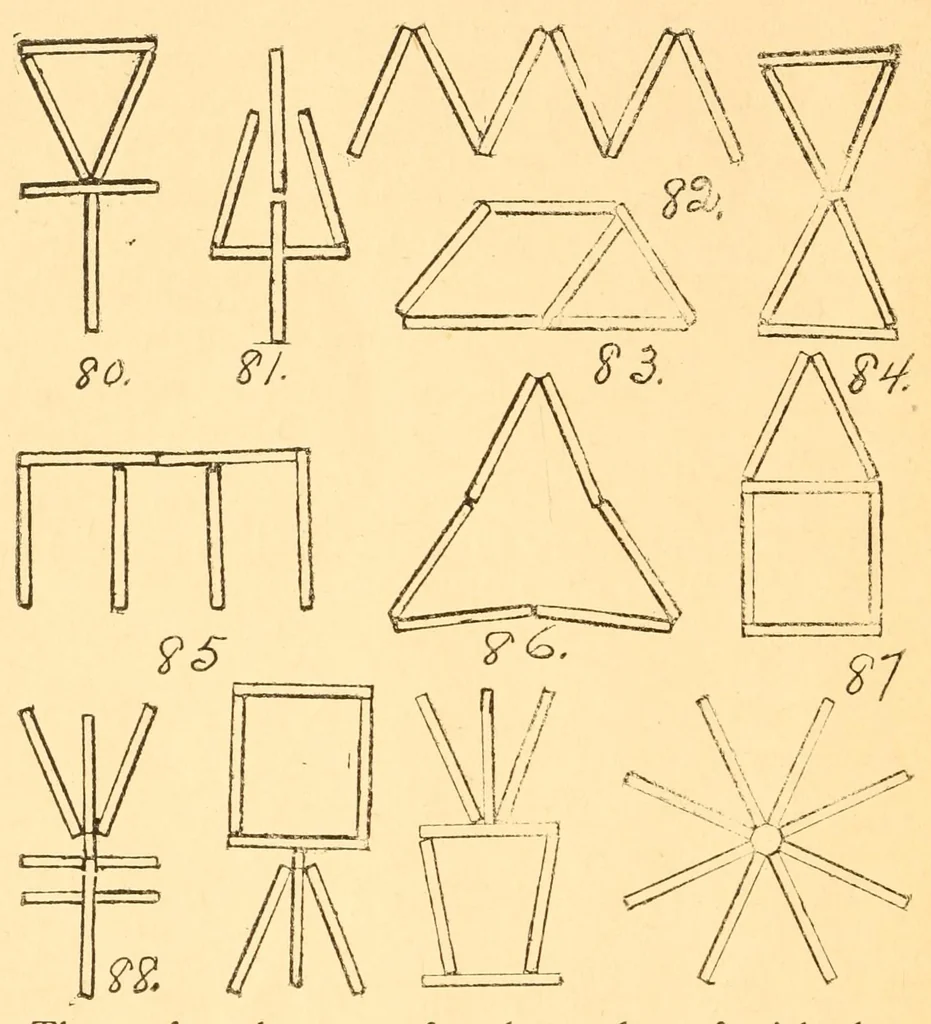 An illustration from The tenth gift, stick-laying in primary schools; a practical manual especially for primary-kindergarten teachers .., 1903, leaf 18