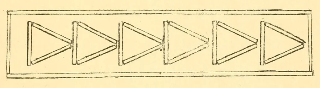 An illustration from The tenth gift, stick-laying in primary schools; a practical manual especially for primary-kindergarten teachers .., 1903, leaf 19
