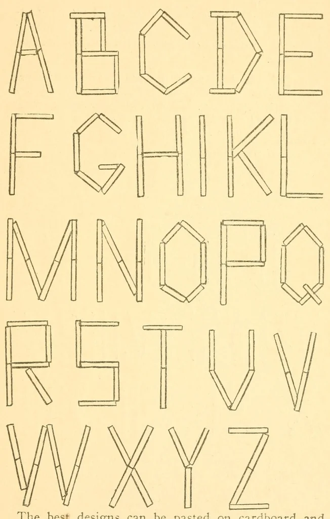 An illustration from The tenth gift, stick-laying in primary schools; a practical manual especially for primary-kindergarten teachers .., 1903, leaf 27