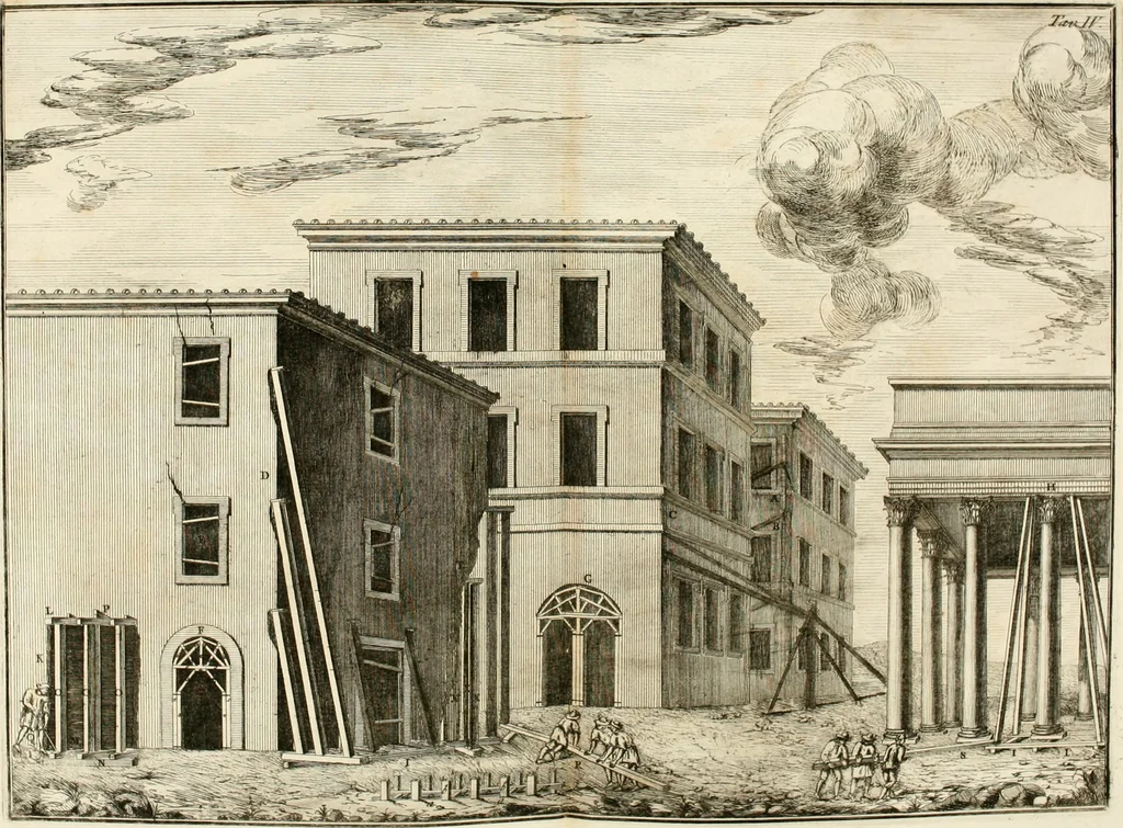 An illustration from Teoria e pratica di architettura civile : per istruzione della gioventú specialmente romana, 1788, leaf 291