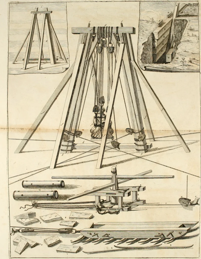 An illustration from Teoria e pratica di architettura civile : per istruzione della gioventú specialmente romana, 1788, leaf 309