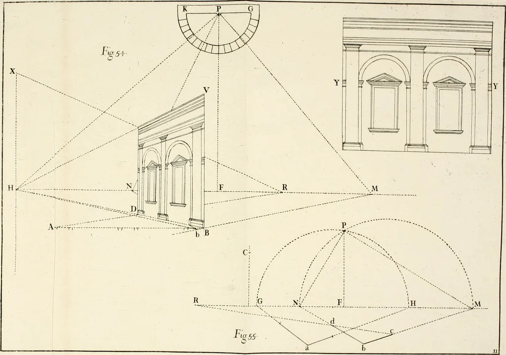 An illustration from Trattato teorico-pratico di prospettiva, 1766, leaf 239