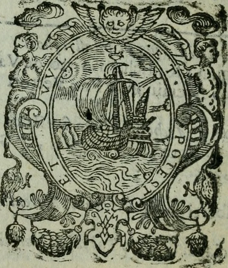 An illustration from Termini di mezzo rilievo e d'intera dottrina tra gl'archi di casa Valori in Firenze : col sommario della vita d'alcvni : compendio dell'opere de gl'altri, e indizio di tutti gl'aggiunti nel discorso dell'eccellenza degli scrittori, e nobiltà de gli studi Fiorentini, 1604, leaf 29