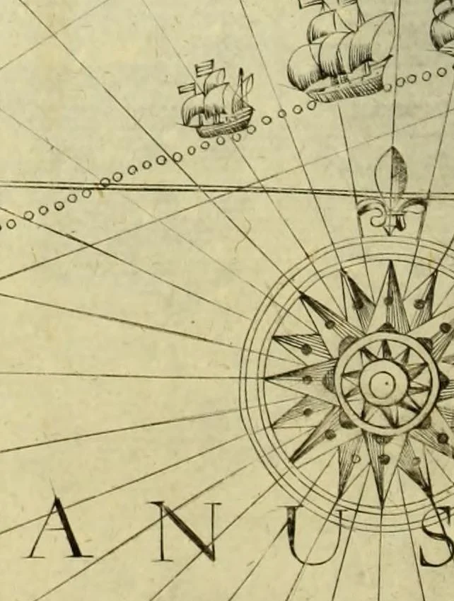 An illustration from Tertia pars Indiae Orientalis: qua continentur I. Secunda pars nauigationum à Ioanne Hugone Lintschotano Hollando in Orientem susceptarum; & maximè situs illarum regionum, & in his insulàrum, fluminum, riparum, portuum, &c. tum in transitu, tum ipsa India sitorum: vbi iuxta etiam vniuersa, quae autor illic, & postea in reditu versus Hollandiam vidit & notauit, diligenter designantur. : II. Nauigatio Hollandorum in insulas Orientales, Iauan & Svmatram: vbi pariter de morbius, vita, & religione incolarum quaedam haud iniucunda traduntur. III. Tres nauigationes Hollandorum in modo dictam Indiam per septentrionalem seu glacialem oceanum, vbi mira quaedam & stupenda denarrantur. Quibus iam de nouo accesserunt aliae de anno M.D.XVIII. vsq[ue] M.D.C.XXIX. historiae memorabiles, & notatu dignissimae., 1629, leaf 64