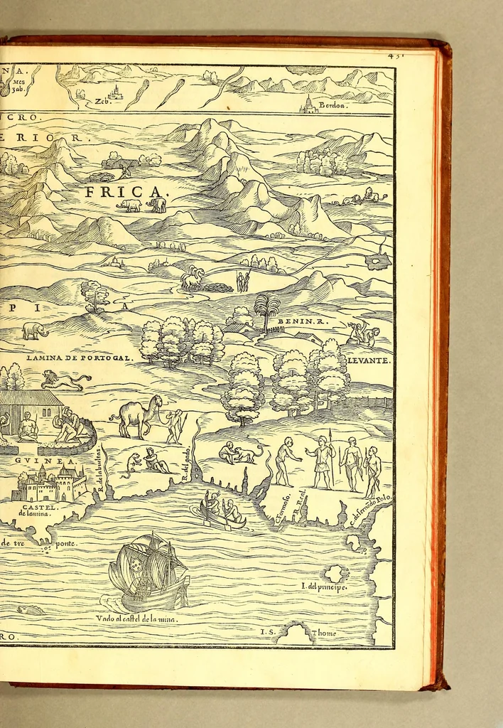 An illustration from Terzo volume delle nauigationi et viaggi nel quale si contengono le nauigationi al Mondo Nuouo ... le nauigationi fatte dipoi alle dette Indie ... Si come dimostrano le diuerse relationi,, 1556, leaf 945