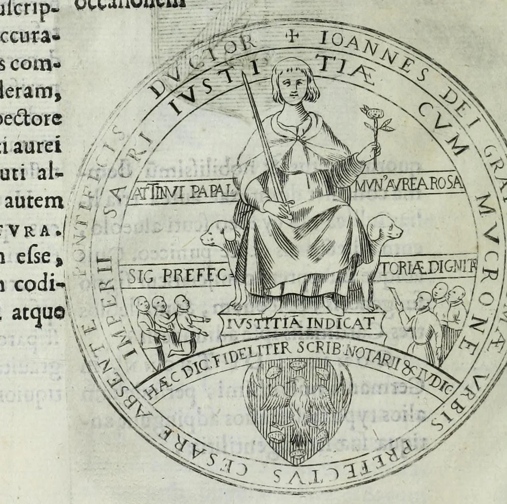 An illustration from Tesserae gentilitiae, 1638, leaf 672