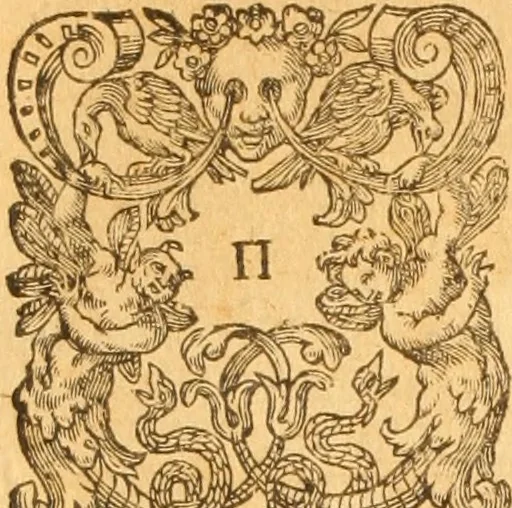 An illustration from Testamentvm Novvm : sive nouum foedus Iesu Christi, D.N. Cuius Graeco contextui respondent interpretationes duae: vna, vetus altera, Theodori Bezae, nunc quartò diligenter ab eo recognita. Eiusdem annotationes, quas itidem hac quarta edit. accuratè recognouit, & accessione non parua locupletauit: Vt docebunt asterisci margini appositi, necnon eius ad lectorem epistolium. Haec quarta editio, propter accessiones non paucas, duos indices nouos habet: quorum prior priori parti, posterior posteriori subiunctus est. Seorsvm edetvr recensio earundem in diuersis Noui Testamenti locis vocum (vulgò concordantiae Novi Testamenti) cui etiam operam multum lectori profuturam idem Theodorus Beza & quidam alij impenderunt, 1588, leaf 1015