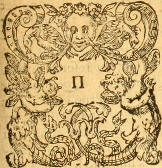 An illustration from Testamentvm Novvm : sive nouum foedus Iesu Christi, D.N. Cuius Graeco contextui respondent interpretationes duae: vna, vetus altera, Theodori Bezae, nunc quartò diligenter ab eo recognita. Eiusdem annotationes, quas itidem hac quarta edit. accuratè recognouit, & accessione non parua locupletauit: Vt docebunt asterisci margini appositi, necnon eius ad lectorem epistolium. Haec quarta editio, propter accessiones non paucas, duos indices nouos habet: quorum prior priori parti, posterior posteriori subiunctus est. Seorsvm edetvr recensio earundem in diuersis Noui Testamenti locis vocum (vulgò concordantiae Novi Testamenti) cui etiam operam multum lectori profuturam idem Theodorus Beza & quidam alij impenderunt, 1588, leaf 834