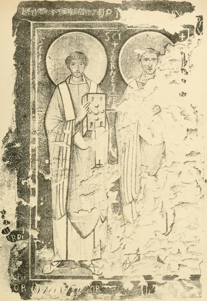 An illustration from The testimony of the catacombs and of other monuments of Christian art : from the second to the eighteenth century, concerning questions of doctrine now disupted in the Church, 1870, leaf 114