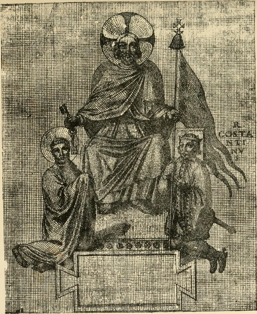 An illustration from The testimony of the catacombs and of other monuments of Christian art : from the second to the eighteenth century, concerning questions of doctrine now disupted in the Church, 1870, leaf 120