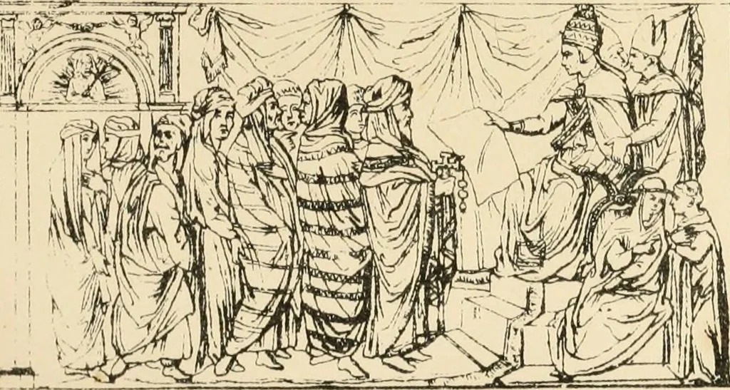 An illustration from The testimony of the catacombs and of other monuments of Christian art : from the second to the eighteenth century, concerning questions of doctrine now disupted in the Church, 1870, leaf 134