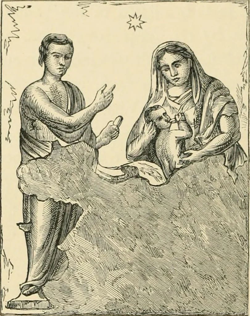 An illustration from The testimony of the catacombs and of other monuments of Christian art : from the second to the eighteenth century, concerning questions of doctrine now disupted in the Church, 1870, leaf 37