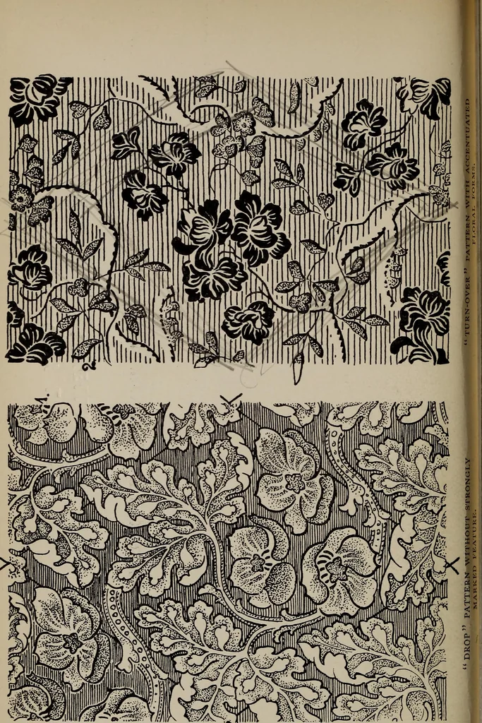 An illustration from A text book dealing with ornamental design for woven fabrics, 1897, leaf 105