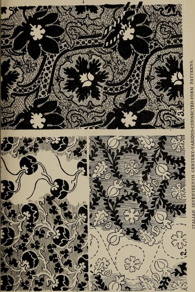 An illustration from A text book dealing with ornamental design for woven fabrics, 1897, leaf 108