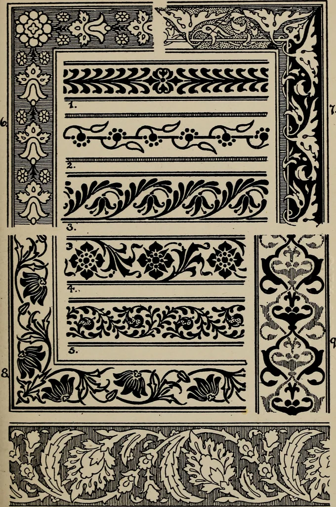 An illustration from A text book dealing with ornamental design for woven fabrics, 1897, leaf 148