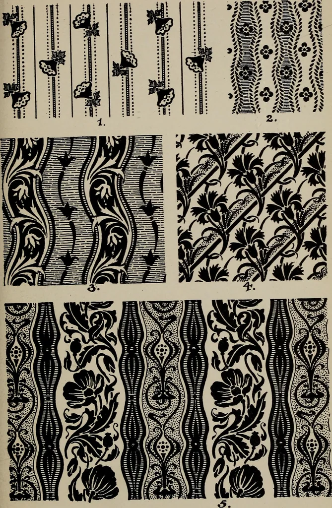 An illustration from A text book dealing with ornamental design for woven fabrics, 1897, leaf 154