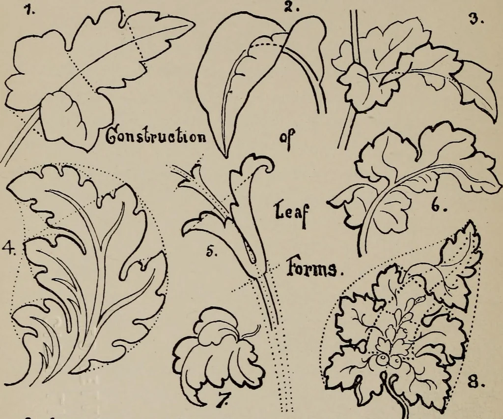 An illustration from A text book dealing with ornamental design for woven fabrics, 1897, leaf 195